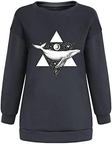 Sweatshirt de grandes dimensões - moletons com estampa de animais oceanos de animais oceanos
