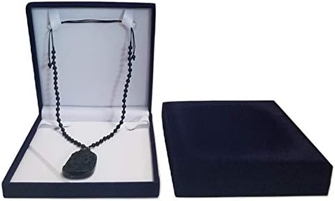 JM XXL Caixa de presente de veludo azul marinho extra grande para jóias definidas - pulseira de colar longo, organizador de jóias de viagem anel
