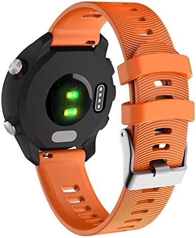 Mgtcar 20mm Silicone Watch Band Strap for Garmin Forerunner 245 245m 645 Vivoativo 3 Vivomove HR Smart Smart Pulset Strap