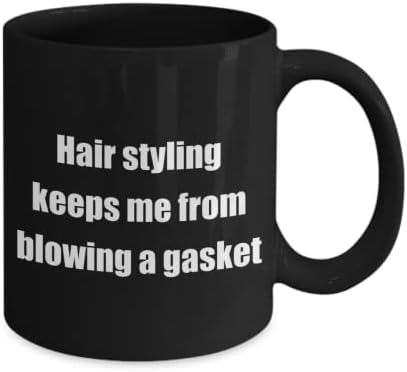 Hobby de estilo de cabelo engraçado caneca de café clássica: o estilo de cabelo me impede. Ótimo presente para hobbyistas pretos 11oz