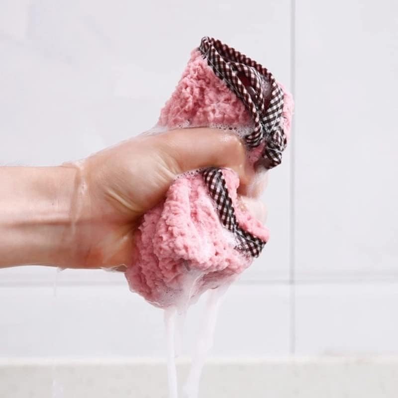 Houkai Anti-Grease limpando panos de cozinha suprimentos absorventes de toalha de mão pendurável lã de lã de lã de lã de pano