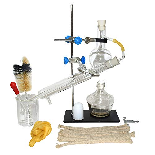 Destilador de destiladores domésticos para fazer seu próprio óleo essencial, luar, kit de vidro de laboratório de química