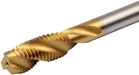 ACRETEEL M8 X 1,25 TAP DE FLUTA ESPÚNDA revestida de titânio, Torne de flauta em espiral com revestimento de estanho Tap