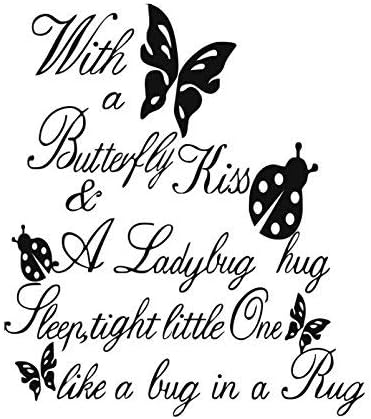 Home Encontre com um beijo de borboleta e um abraço de joaninha Sleep Sleep Tight Little, como um inseto em um ruginspirante cita