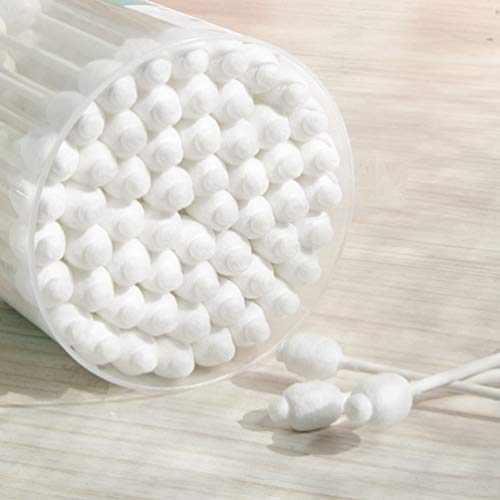 Curto de algodão natural 224pcs Botões de algodão de ponta dupla cotonetes de cotonete de segurança cotonetes de algodão com algodão orgânico de ponta grande para cuidados pessoais de saúde