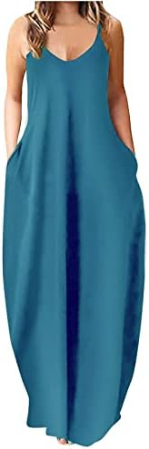 Vestido Hot6Sl Maxi para mulheres, vestido de tamanho grande para mulheres 2023 Vestidos de verão bolsos