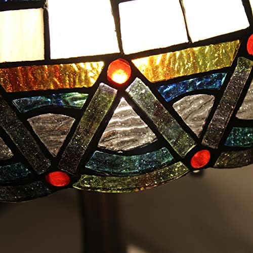 Iluminação de chloe Courtland Tiffany no estilo 2 luminária de mesa de missão leve 16 sombra