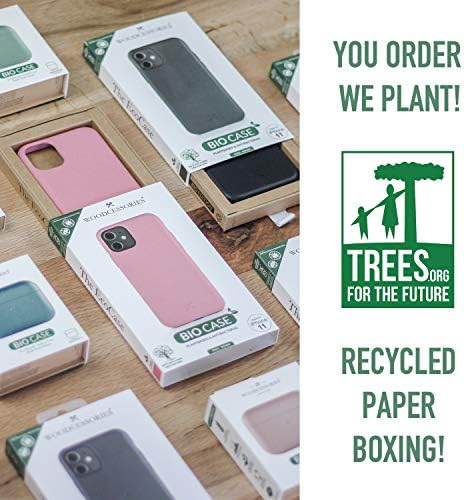 Woodgressories - Capa de telefone compatível com o iPhone 11 Pro Case White - Ecofriendle, feito de plantas