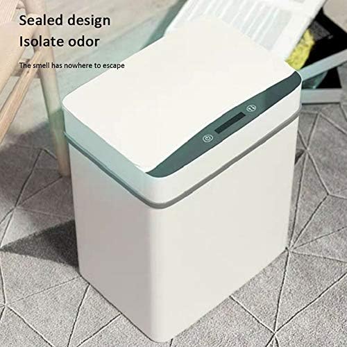 Zyswp 12l Lixo inteligente pode automática sensor de movimento de indução em lata de banheiro de cozinha em casa lixo lixo branco