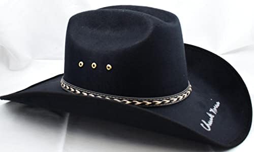 Chuck Norris autografou o chapéu de cowboy preto - JSA W Silver