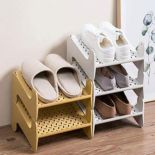 Tfiiexfl de sapato empilhável rack de armazenamento nórdico shoe simples rack home shoe gabinete de calçada em camadas racks