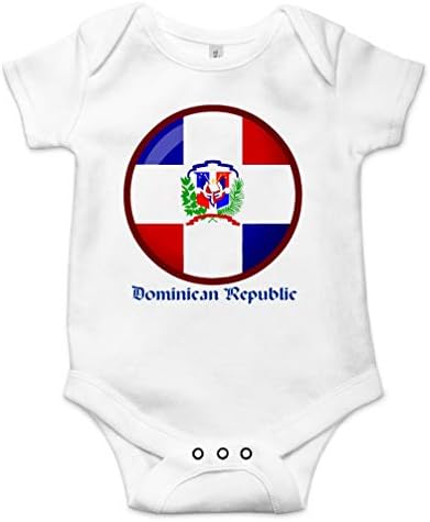 República Dominicana Bandeira Bote Design Presente de Bodysuit bebê Onesie infantil recém -nascido