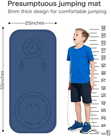 Keolorn jump corda tapete interno e de ruído externo Faça de exercício de exercício de 8mm de 8 mm de fitness Exercício de fitness não