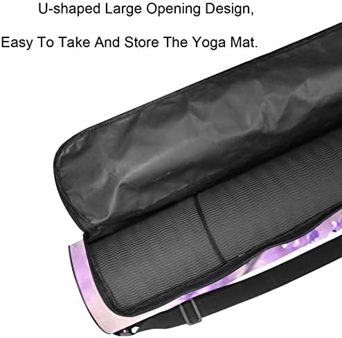 Bolsa de tapete de ioga unissex, transportadora de tapete de ioga exercício com lavanda de alça de ombro ajustável,