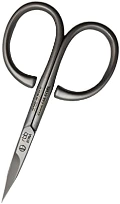 RBB por gimap Manicure Cutticle Scissors Curved - Matt Steel - Sharned Hand Sharned 3,5 in, Silver