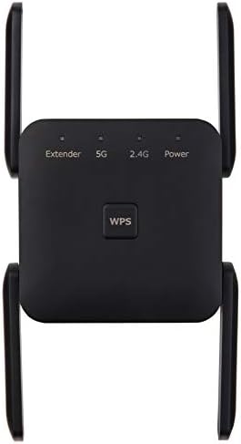 WiFi Extender, WiFi Booster 1200Mbps, 2,4g e 5g WiFi Signal Booster, 4 antenas 360 ° Cobertura completa Repetidor de WiFi com Ethernet Port WPS Plug & Play Setup WiFi Extenders Signal Booster para casa
