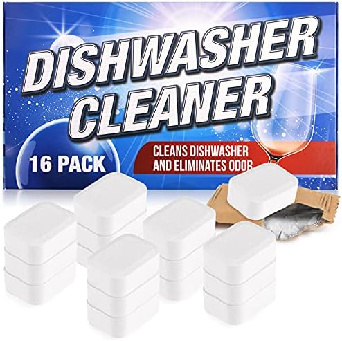 [16 -PACK] Lavador de lavar louça - comprimidos de limpeza de lava -louças para remover a escala de limão e o acúmulo