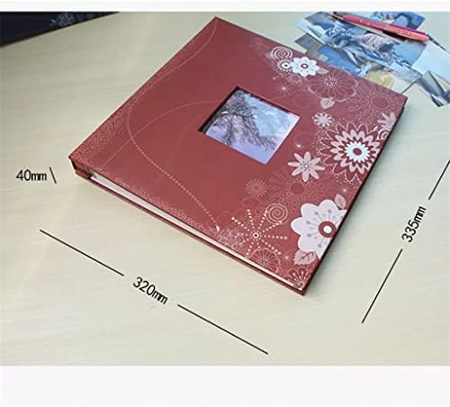 N/A Craft Paper de 12 polegadas Álbum de fotos Diy Large Auto-adesivo Casamento Álbum Memorial Crescimento Caixa 300 folhas