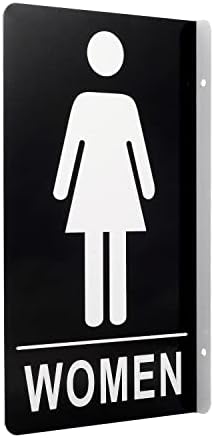 Kichwit Double -lados de banheiros masculinos e femininos, placas de banheiro de alumínio para casa e escritório, 10,2 x