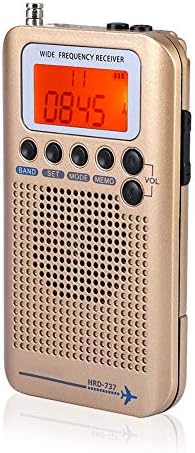 Scanners de receptor de rádio de várias bandas, manutenção à mão, faixas de frequência: Air FM Am CB SW VHF Build em Battery Radio