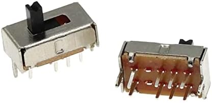 Micro interruptor 10pcs ss23d07 8 pinos 3 posição 2p3t interruptores de alternância dupla troca de deslizamento com comprimento de interruptor de 5 mm de 5 mm de suporte