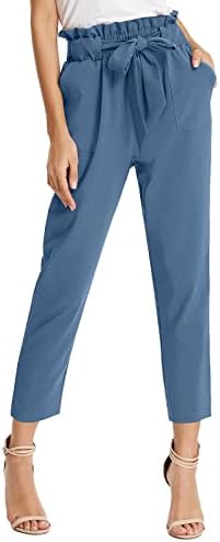 Dia das leggings for Women Plus Size calça feminina calça Slim Casual Cropped Paper Bag Cintura Plusor de ioga de tamanho
