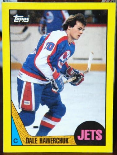 1987-88 Topps Dale Hawerchuk i Winnipeg Jets Box Bottom NHL Hockey Card