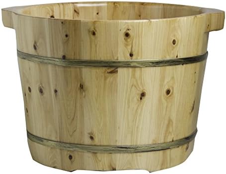 Marca Alfi AB6604 Bucket de imersão de madeira de cedro sólido de 15 polegadas com colher combinada