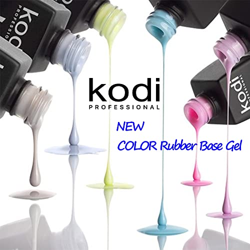 Gel de borracha de borracha de cor de cor do esmalte KODI Kodi 8ml. Capa, harmonia, opala, pastel, casaco LED/UV francês/UV