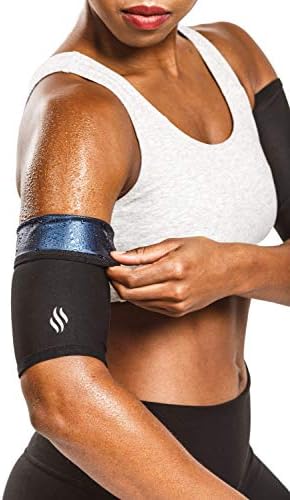 Anduladores de braço femininos do Sweat Shaper, faixas de suor de compressão, mangas de desempenho, 2 pacote