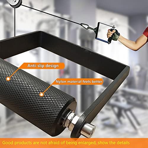 Marsafit Fitness 4cm Lat Anexamentos de pulldown D Ancontamento do cabo da alça, manual D único, suporte até 1000 libras, trícepo pressione acessórios para o cabo da barra para academia