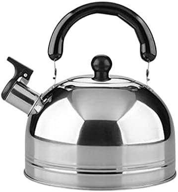 Lukeo Whistle bule de chá de aço inoxidável para o bule de fogão com alça para preparar água quente cafeteira