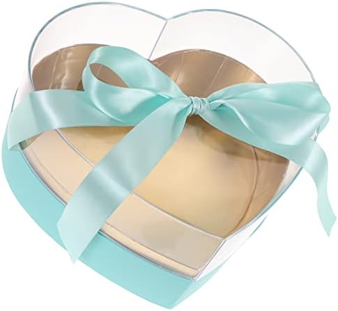 Caixa de presente em forma de coração de Stobok, caixas de presente para flor de luxo com tampa de janela para arranjo floral
