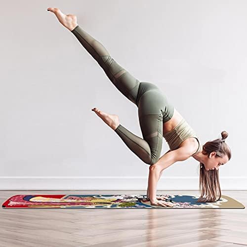 Ndkmehfoj Mulher japonesa dobrando ginástica Mat Yoga Mat Pad Não deslizamento Perca peso Esporte impermeável Exercício de