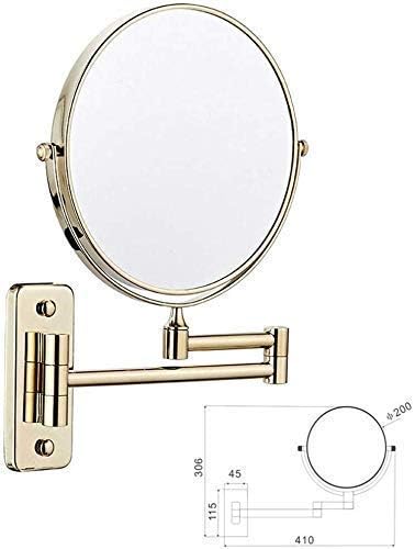 Espelhos de banheiro Novo Minfos montados na parede e dupla face 3x espelho cosmético espelho de 8 polegadas espelho 360 rotação livre