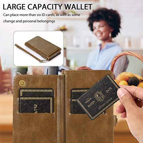 Harsel Samsung Note 10 Plus Flip Case for Men/Women, capa de fólio de capa de telefone magnética destacável com bolsa de carteira