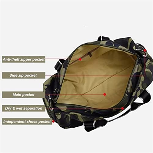 N/A Yoga Camouflage Bag Saco de ginástica ao ar livre esportam bolsa de ombro único com sapatos Bolsa de viagem de