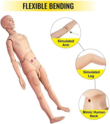 BJYX Atenção do paciente Manikin 170cm Tamanho da vida CPR Dummy Dummy Manikin, simulador Modelo Humano Manequim para