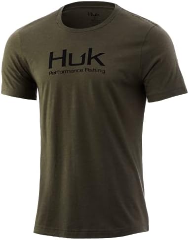 Huk Men's Performance Fishing Logo TEE-SCORT SLUVE | Secagem rápida