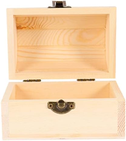 IPETBOOM Caixas de madeira inacabadas com caixa de tesouro de madeira Caixas de tesouro Diy Caixa de armazenamento