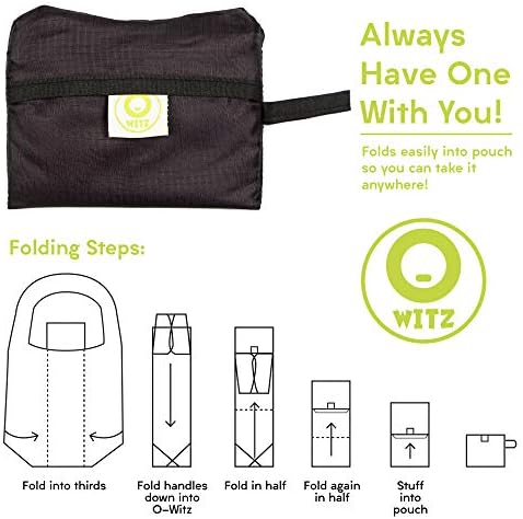 Sacos de supermercado reutilizáveis ​​de O-Witz | Bag vibrante para mantimentos, academia, equipamento de praia, brinquedos e muito