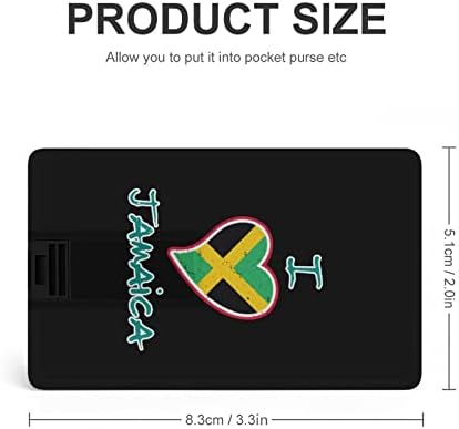 Eu amo Jamaica USB Memory Stick Business Flash-Drives Cartão de crédito Cartão bancário da forma de cartão bancário