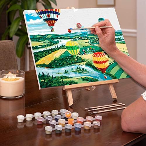 Ledgebay Paint by Numbers for Adults: Kit de pintura para iniciantes para números avançados - Fun DIY DIY Arts and Crafts Projects - Kit Inclui - 16 x 20 Paraíso da montanha emoldurado e 15 pcs