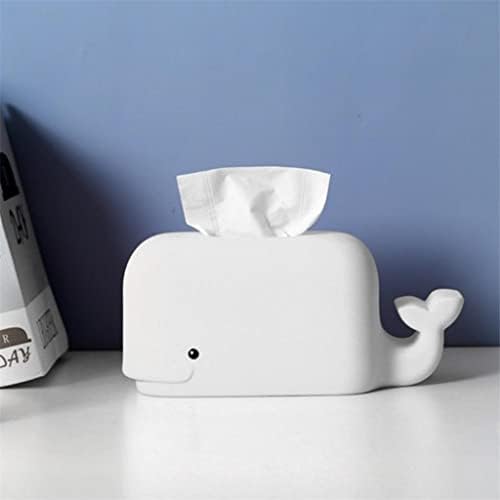 XDCHLK White Whale Silicone Desktop Caixa de lenço de lenço de letra de capa resistente a capa de armazenamento