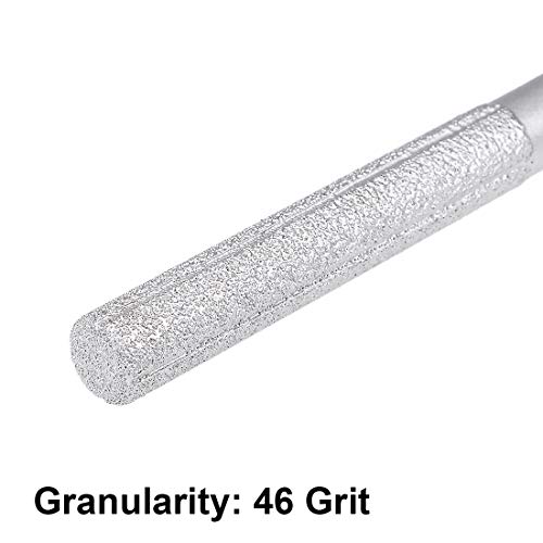 UXCELL 13,4mm Diamond reto do roteador bit bit bitado Roda de perfil de cilindro de 1/2 polegada 46 grãos para mármore de pedra
