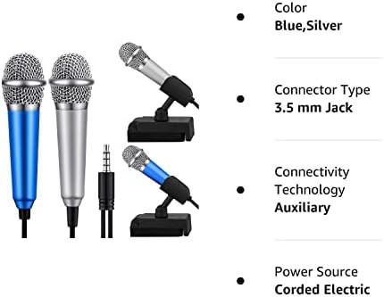 Mini microfone dudu lyt, mini karaokê vocal e microfone portátil para iPhone iPad Laptop Android Tiny Microfone ideal para crianças