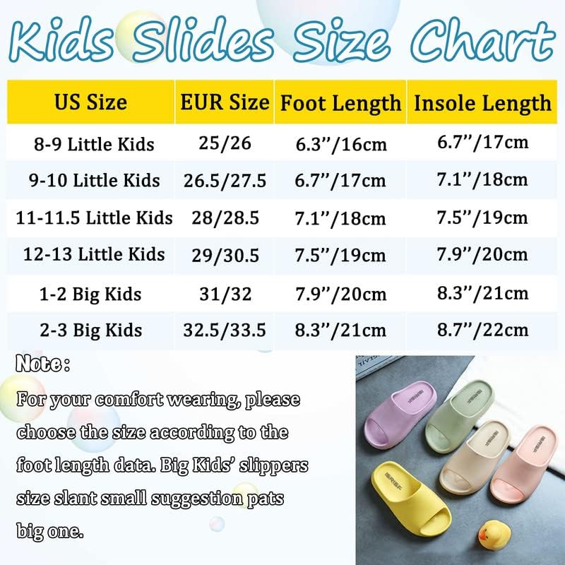 Ierisf Kids EVA Non-Slip Cloud Slippers Aberto do dedo do pé
