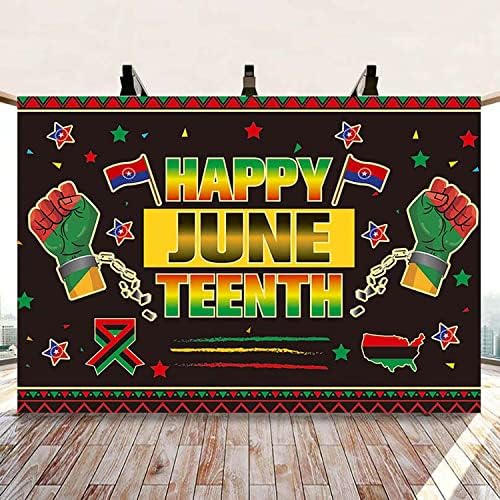 Feliz Juneteenth Day Cenário 7x5ft 19 de junho de 1865 Independência Dia da liberdade Antecedente