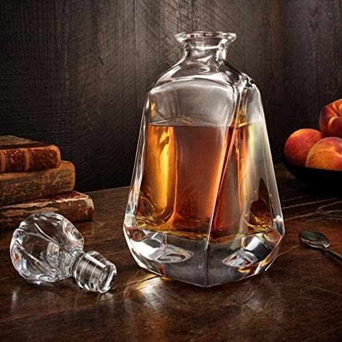 Whisky Decantador Whisky Decanter decantador de vinho Decanter de vidro de uísque, 700 ml de decantador de cristal copos de uísque, perfeitos para casa, restaurantes e festas decantadores de licor