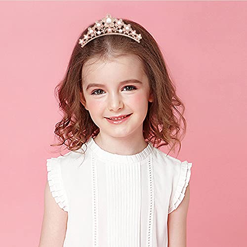 Coroa de Tiara Small Tiara com pente de cabelo, 3 pacote mini tiara Crown Princess Crystal Shiny Hair Acessórios para 2 3 4 5 6 7 8 anos 13 anos